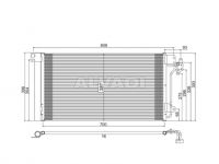 Volkswagen Transporter (T5, Caravelle, Multivan) 2003-2015 konditsioneeri radiaator KONDITSIONEERI RADIAATOR mudelile VW TRANSPORTE...