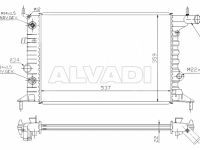 Opel Vectra (B) 1995-2003 JAHUTUSRADIAATOR JAHUTUSRADIAATOR mudelile OPEL VECTRA B (SDN+HB...
