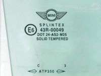 Mini One, Cooper (R50 / R52 / R53) Esiukse klaas, parem Varuosa kood: 51337130910
Kere tüüp: 3-ust luuk...